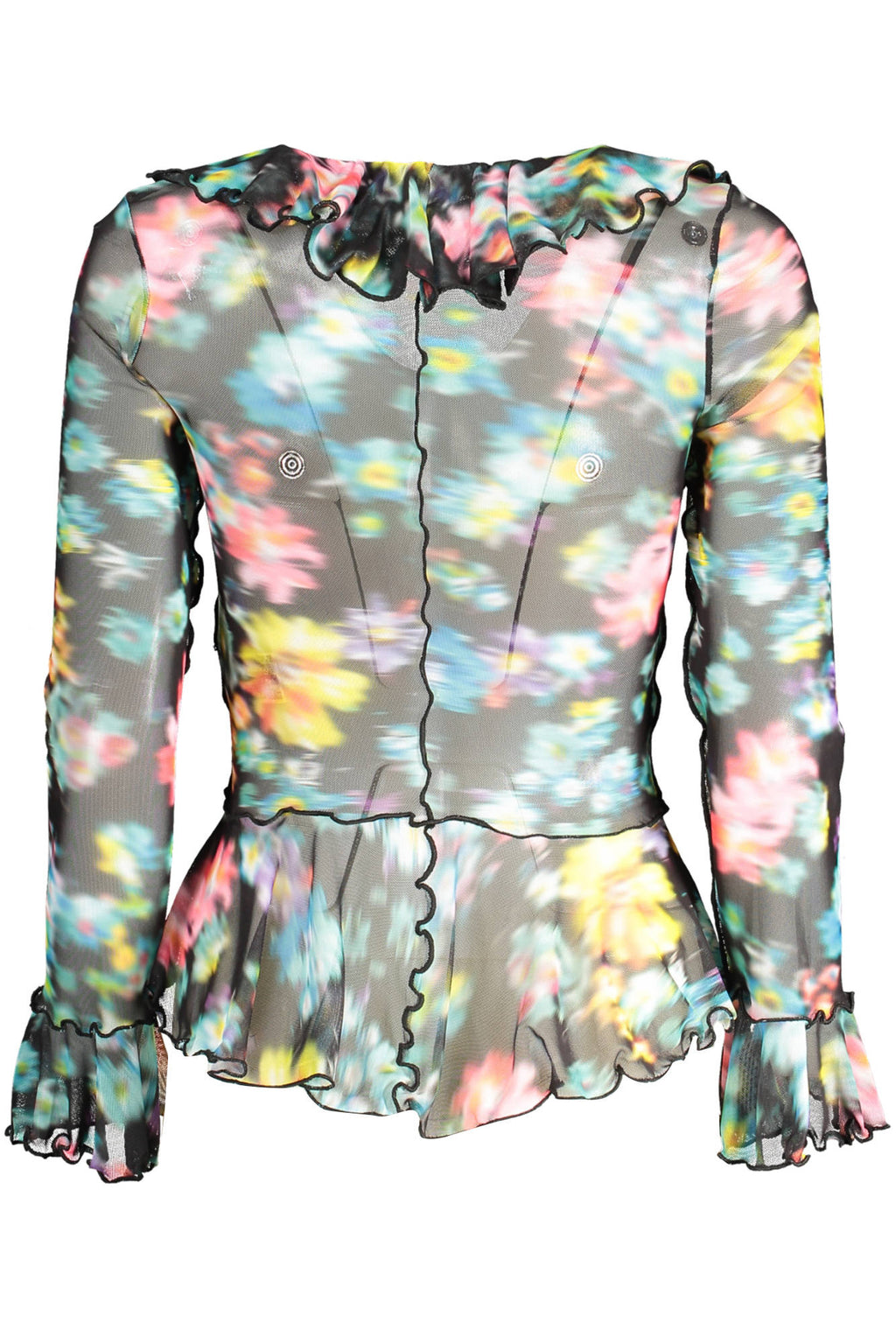 DESIGUAL T-SHIRT MANICHE LUNGHE DONNA NERO - Grandi Firme Lab