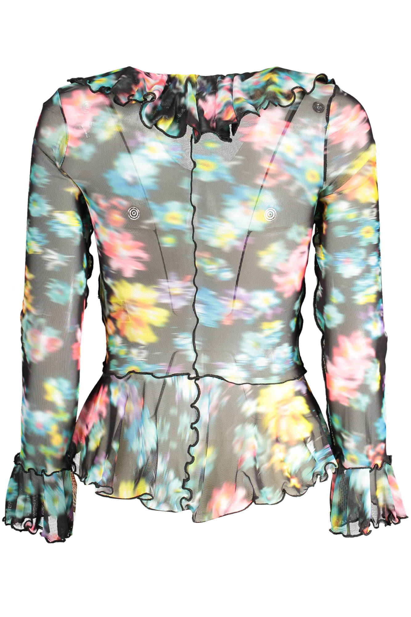 DESIGUAL T-SHIRT MANICHE LUNGHE DONNA NERO - Grandi Firme Lab