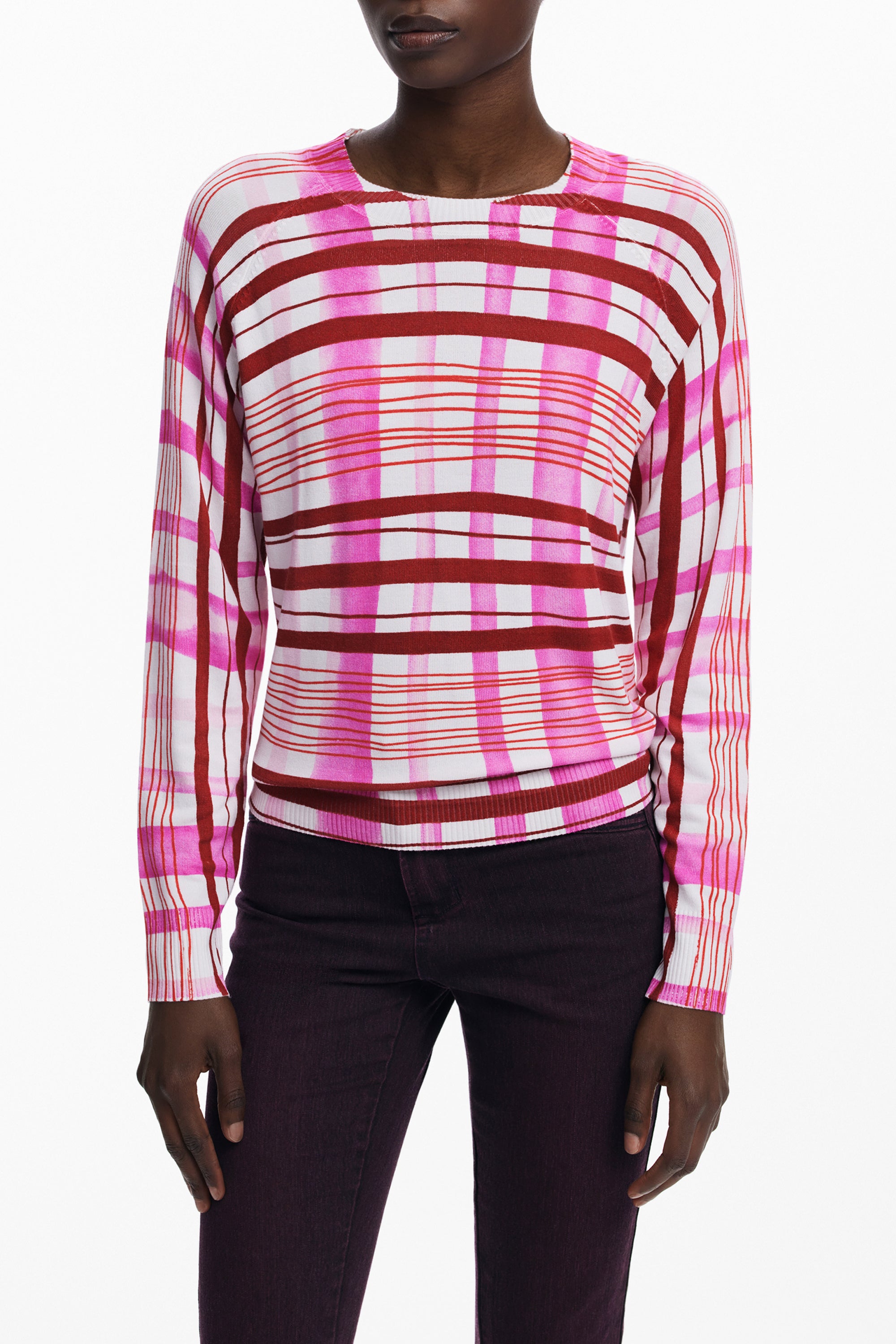 DESIGUAL MAGLIA DONNA ROSA