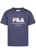 FILA T-SHIRT MANICHE CORTE BAMBINA BLU - Grandi Firme Lab