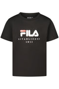 FILA T-SHIRT MANICHE CORTE BAMBINA NERO - Grandi Firme Lab