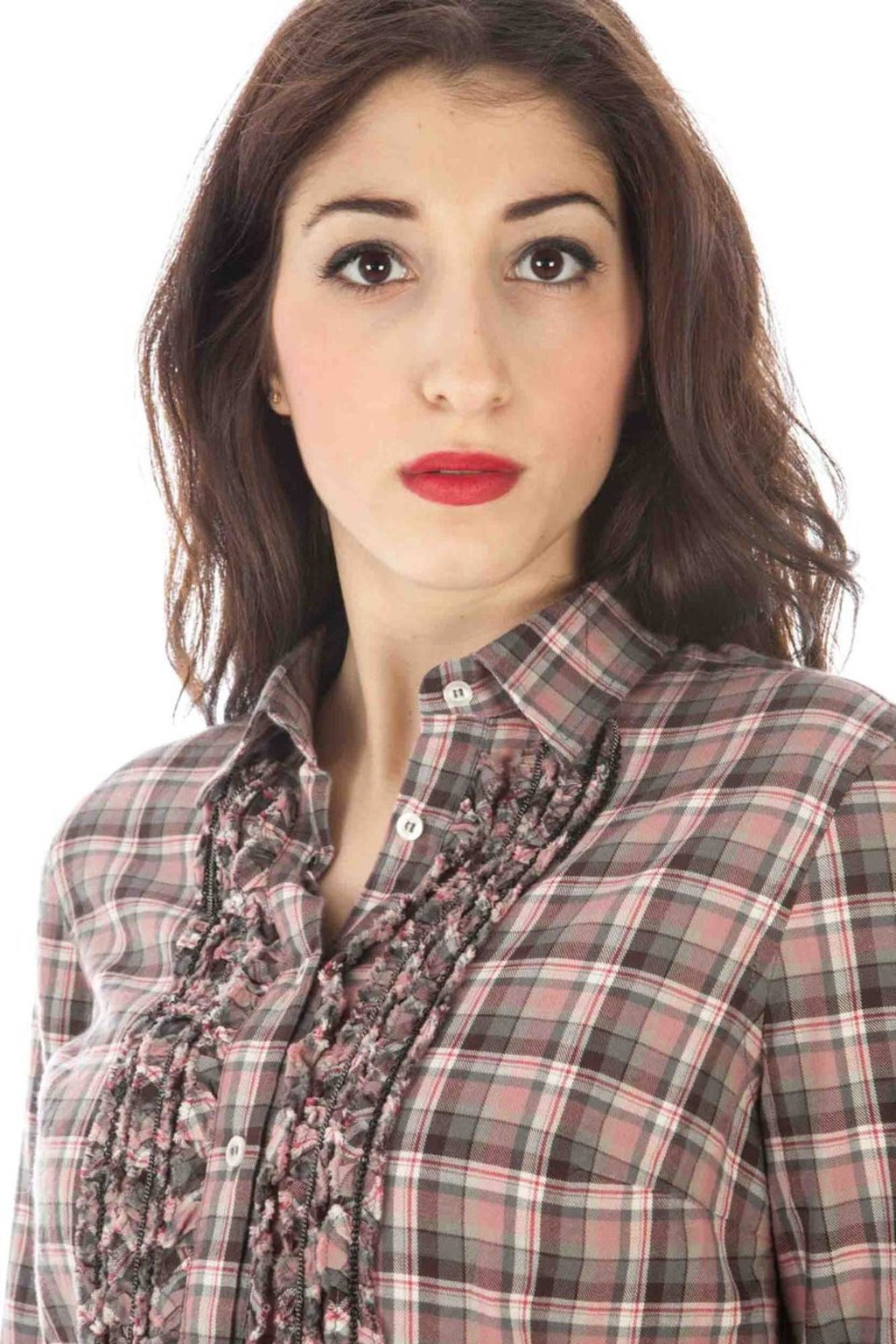 FRED PERRY CAMICIA MANICHE LUNGHE DONNA ROSA - Grandi Firme Lab