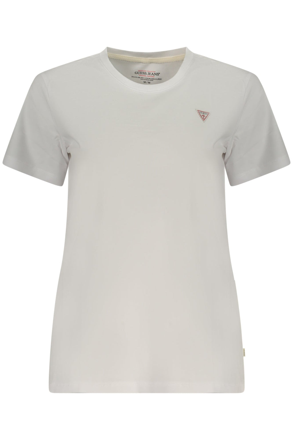 GUESS JEANS T-SHIRT MANICHE CORTE DONNA BIANCO - Grandi Firme Lab