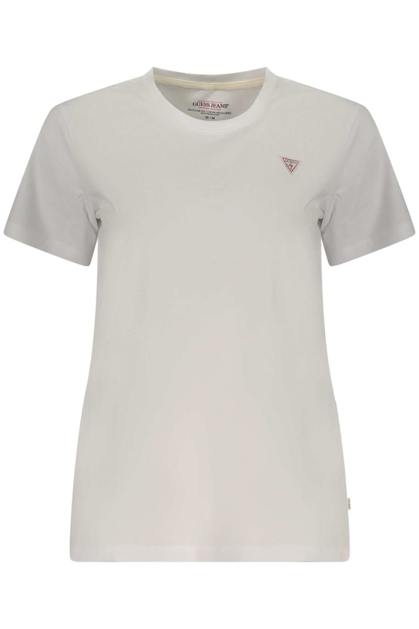 GUESS JEANS T-SHIRT MANICHE CORTE DONNA BIANCO - Grandi Firme Lab