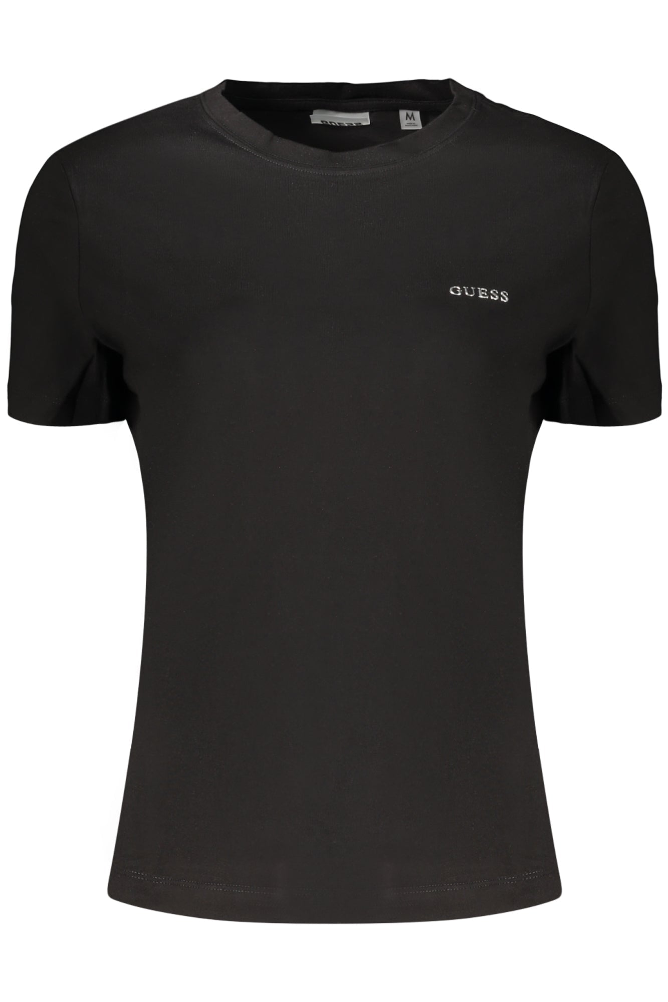 GUESS JEANS T-SHIRT MANICHE CORTE DONNA NERO - Grandi Firme Lab