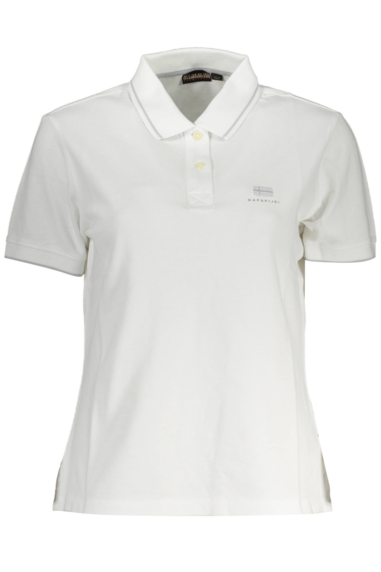 NAPAPIJRI POLO MANICHE CORTE DONNA BIANCO - Grandi Firme Lab