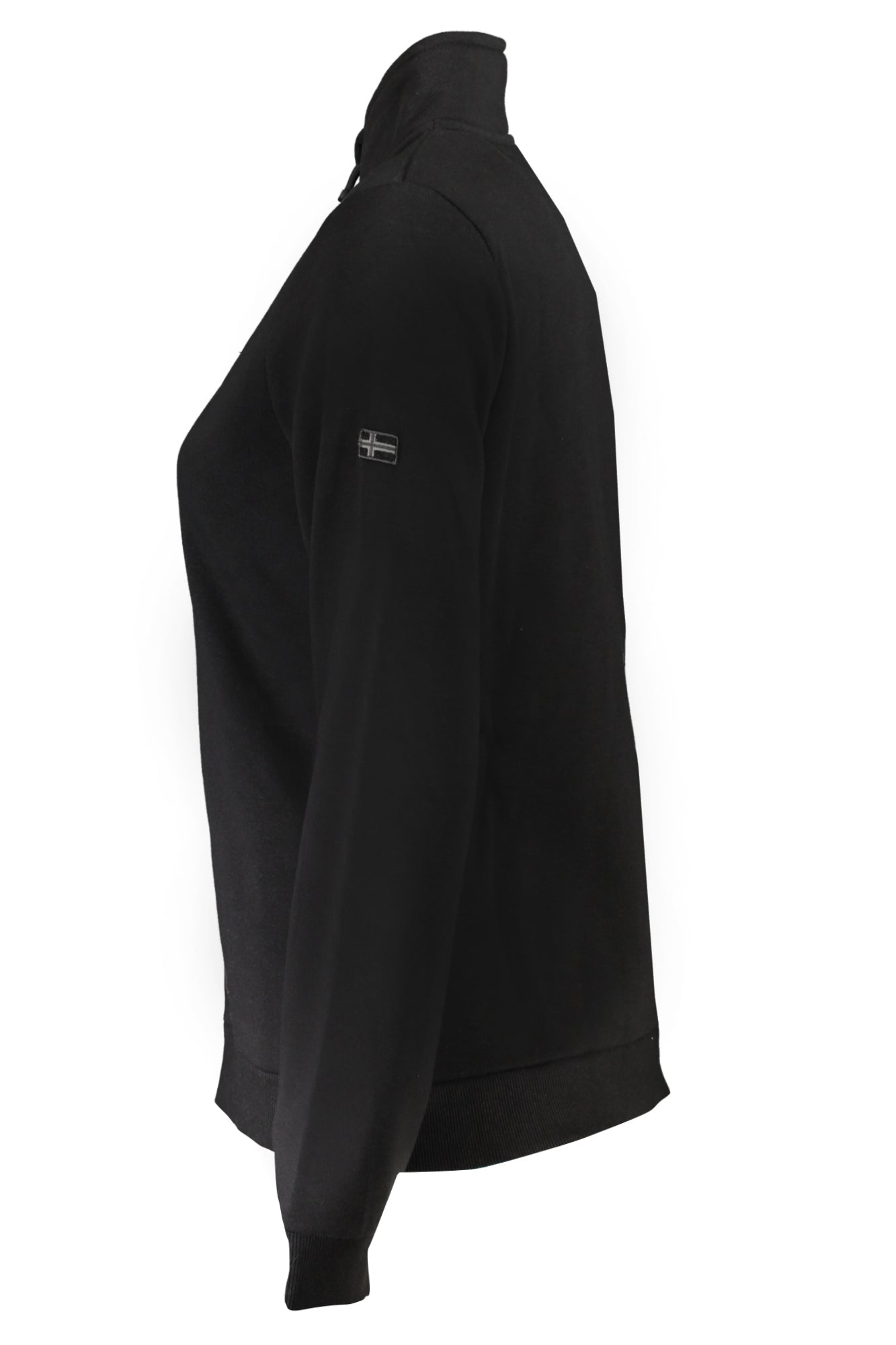 NORWAY 1963 FELPA CON ZIP DONNA NERO - Grandi Firme Lab
