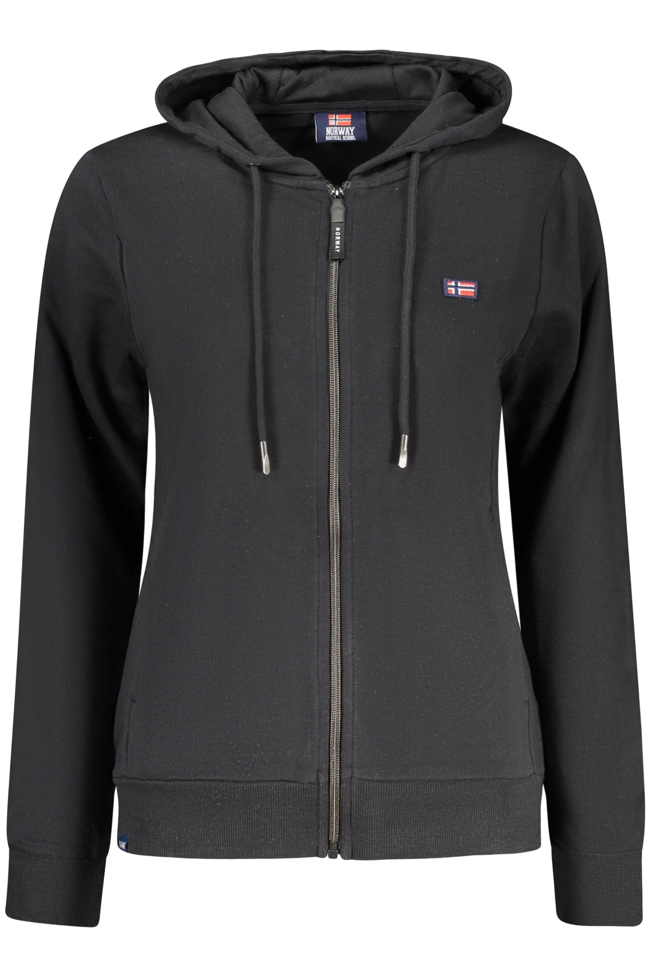 NORWAY 1963 FELPA CON ZIP DONNA NERO - Grandi Firme Lab