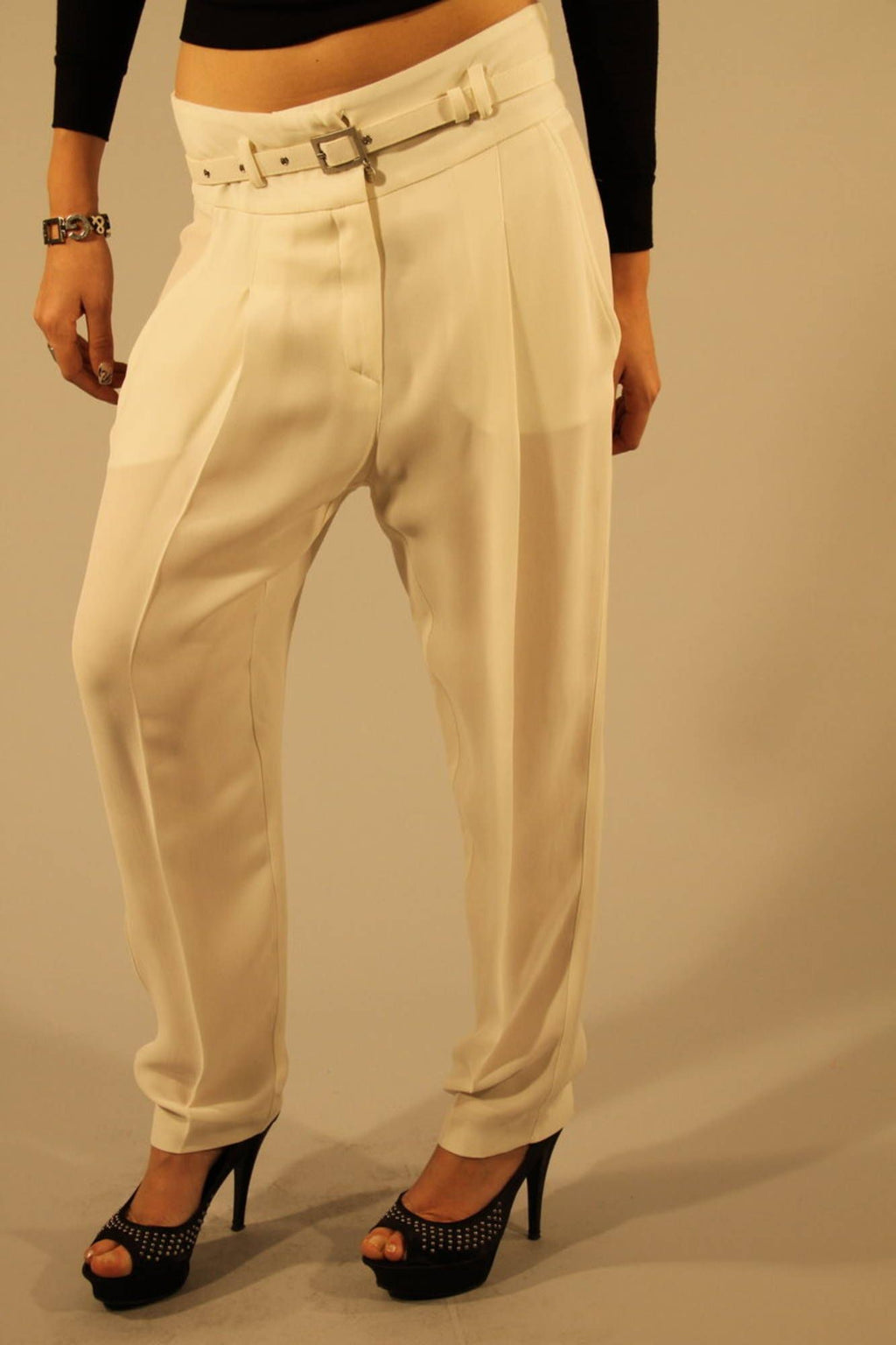 PATRIZIA PEPE PANTALONE DONNA BIANCO - Grandi Firme Lab