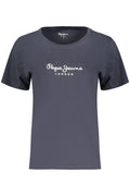 PEPE JEANS T-SHIRT MANICHE CORTE DONNA BLU - Grandi Firme Lab