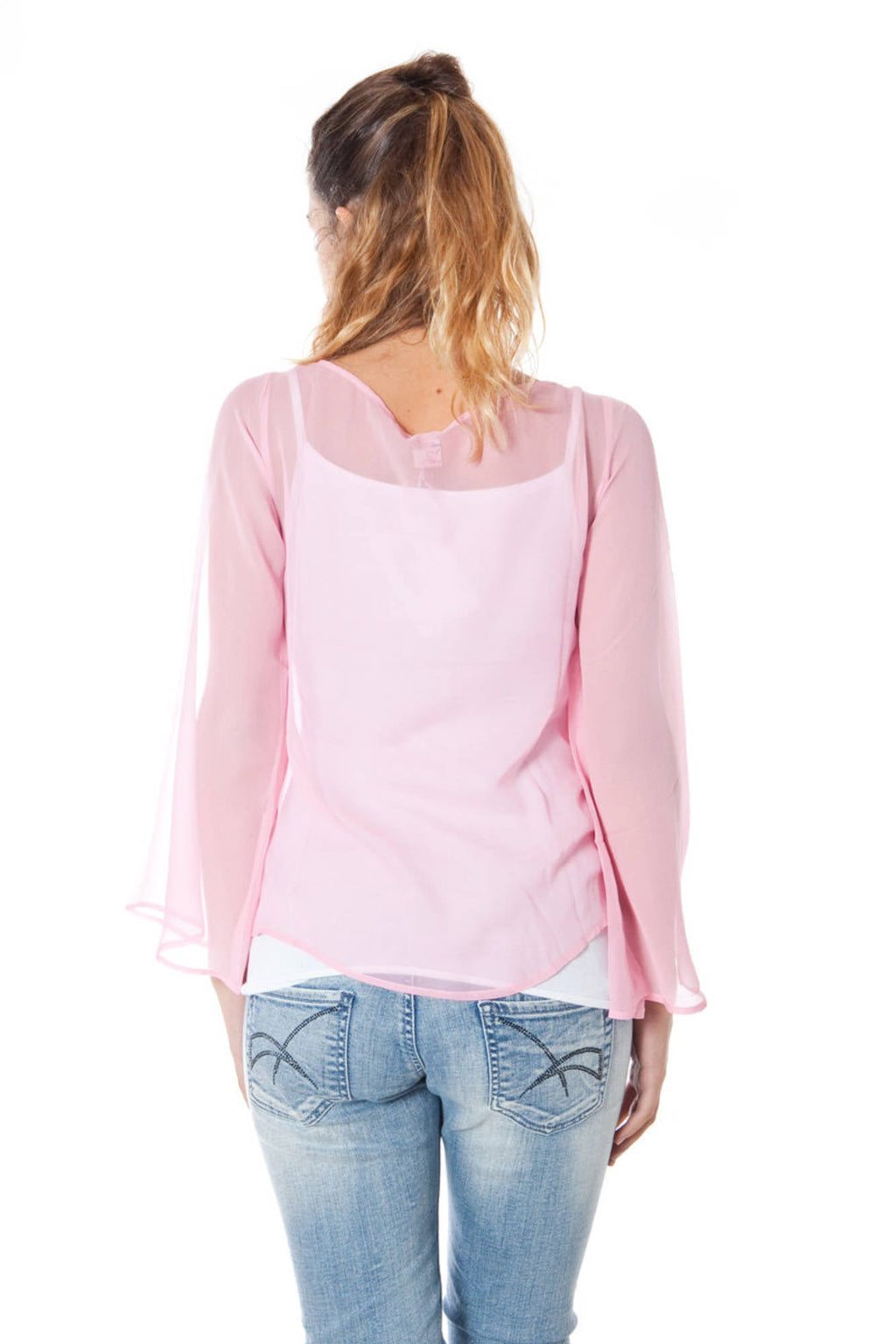 PHARD T - SHIRT MANICHE LUNGHE DONNA ROSA - Grandi Firme Lab