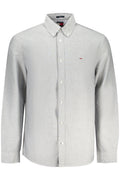 TOMMY HILFIGER CAMICIA MANICHE LUNGHE UOMO GRIGIO - Grandi Firme Lab