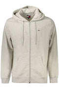 TOMMY HILFIGER FELPA CON ZIP UOMO GRIGIO - Grandi Firme Lab