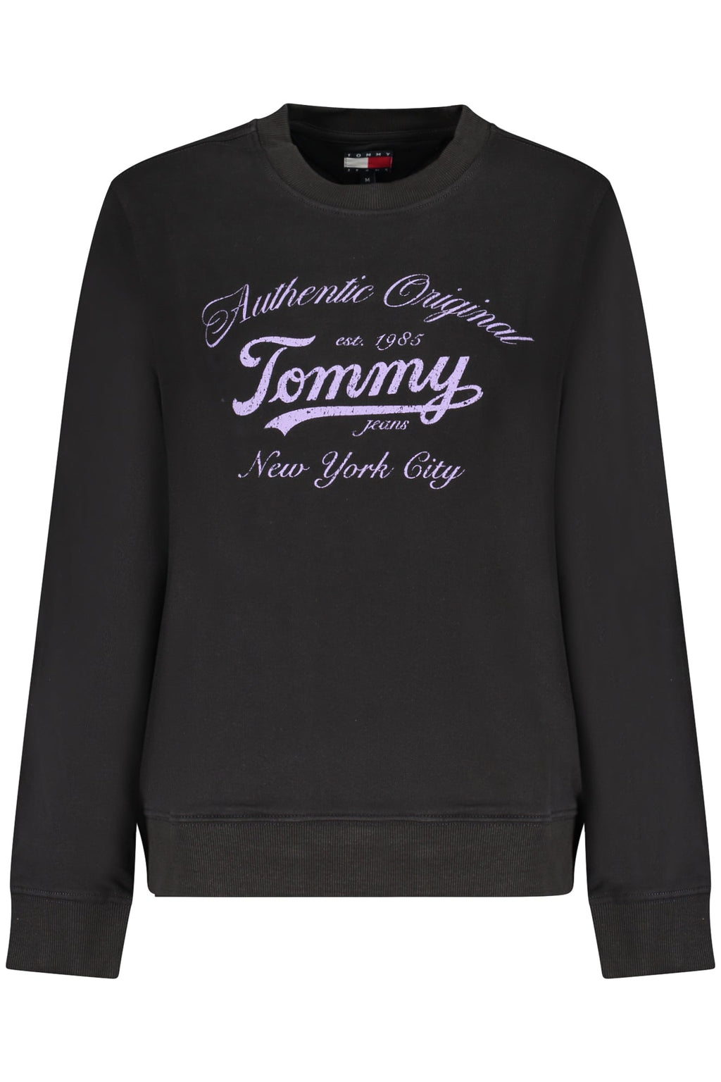 TOMMY HILFIGER FELPA SENZA ZIP DONNA NERO - Grandi Firme Lab