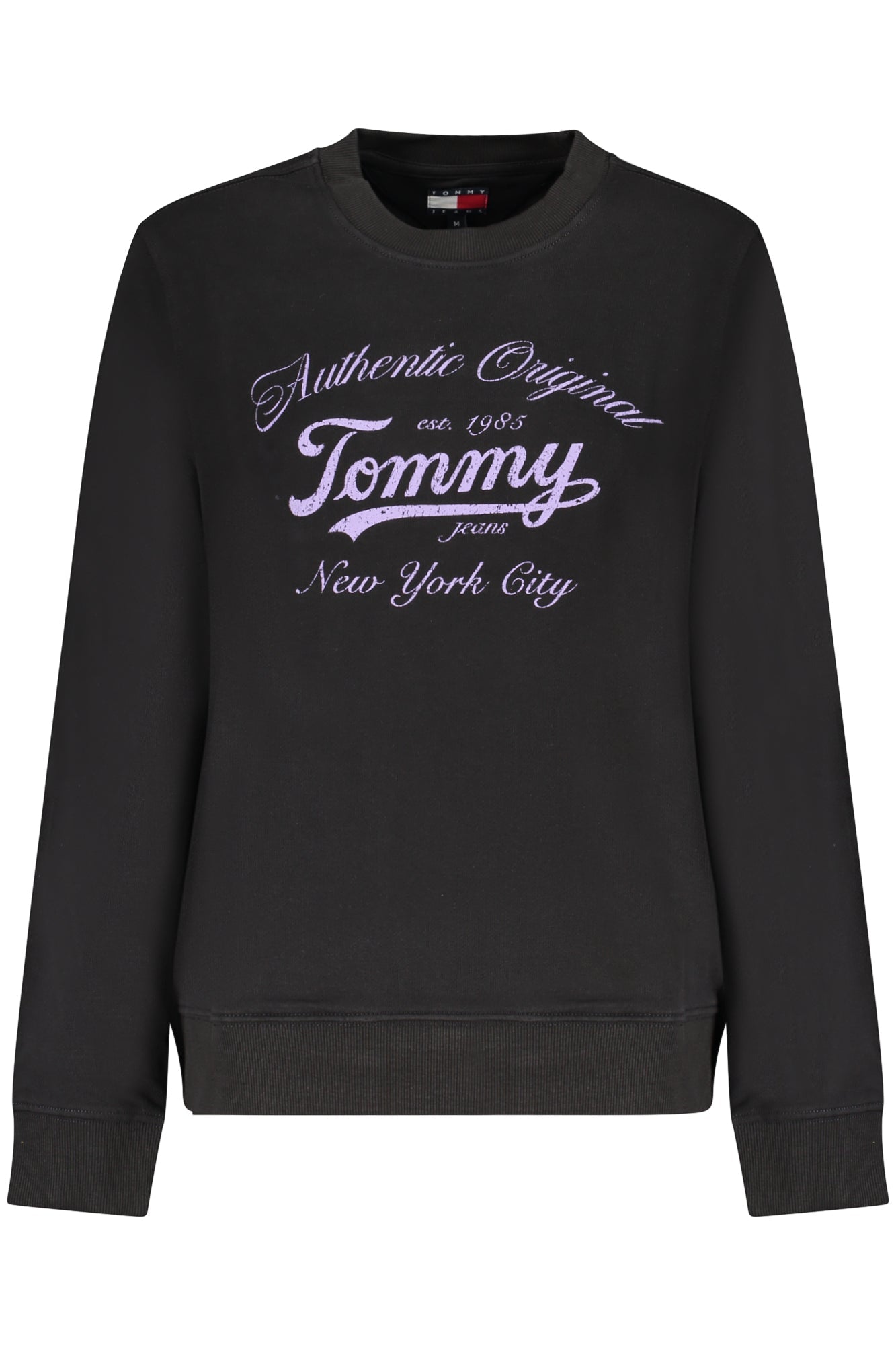 TOMMY HILFIGER FELPA SENZA ZIP DONNA NERO - Grandi Firme Lab