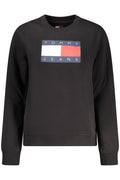 TOMMY HILFIGER FELPA SENZA ZIP DONNA NERO - Grandi Firme Lab