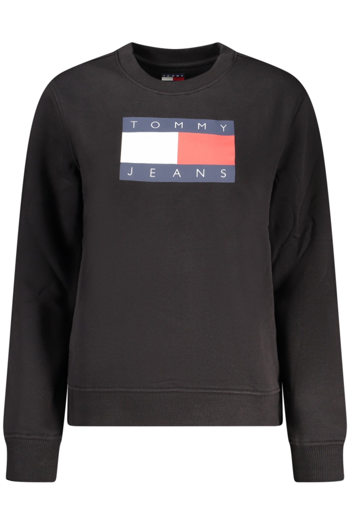TOMMY HILFIGER FELPA SENZA ZIP DONNA NERO - Grandi Firme Lab