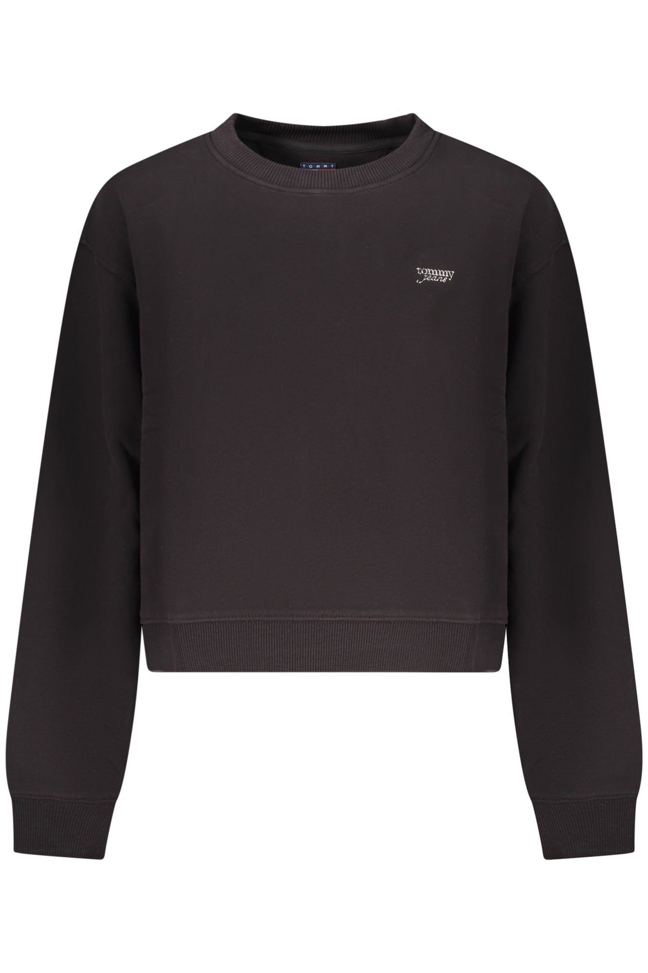 TOMMY HILFIGER FELPA SENZA ZIP DONNA NERO - Grandi Firme Lab
