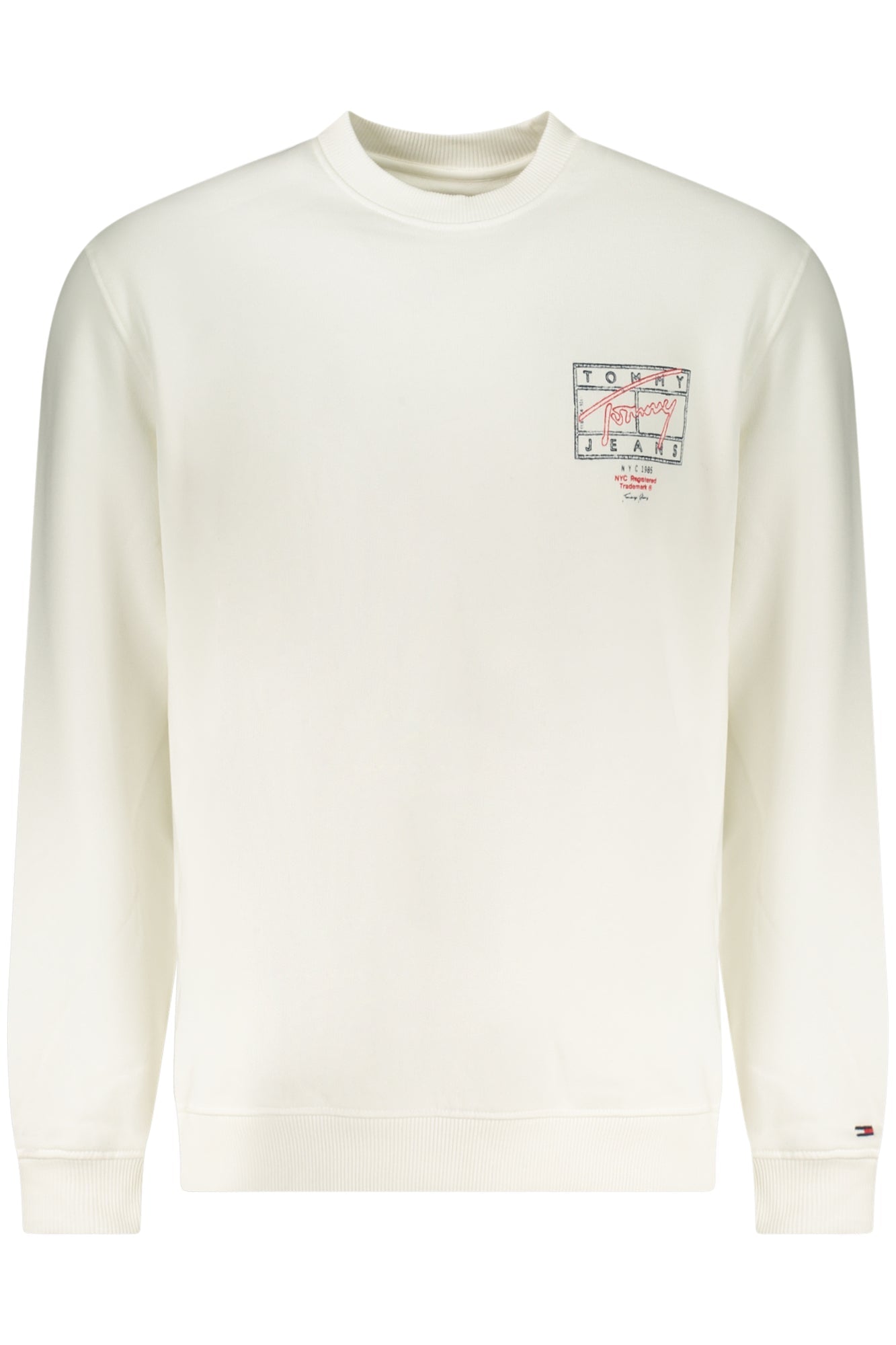 TOMMY HILFIGER FELPA SENZA ZIP UOMO BIANCO - Grandi Firme Lab
