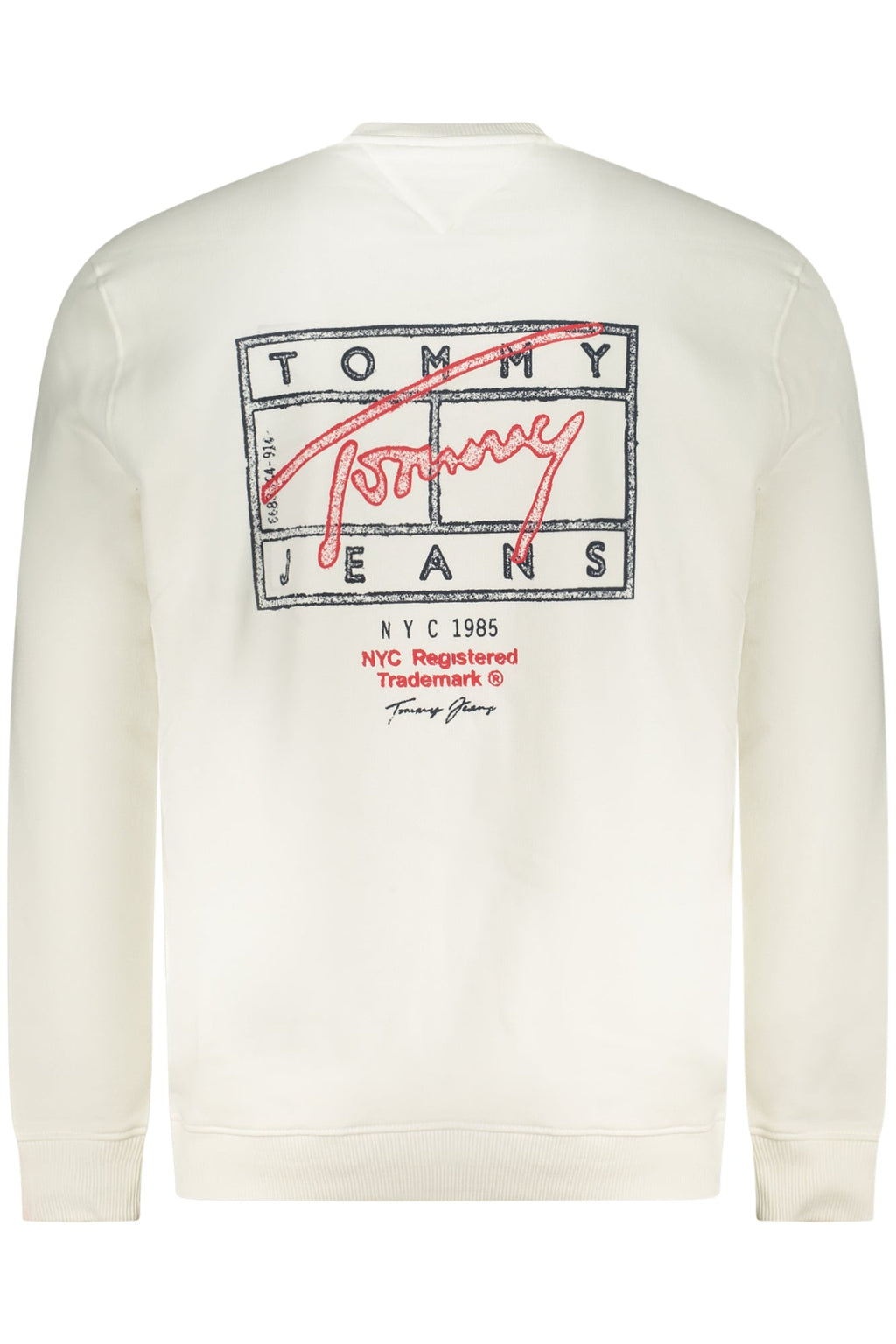 TOMMY HILFIGER FELPA SENZA ZIP UOMO BIANCO - Grandi Firme Lab