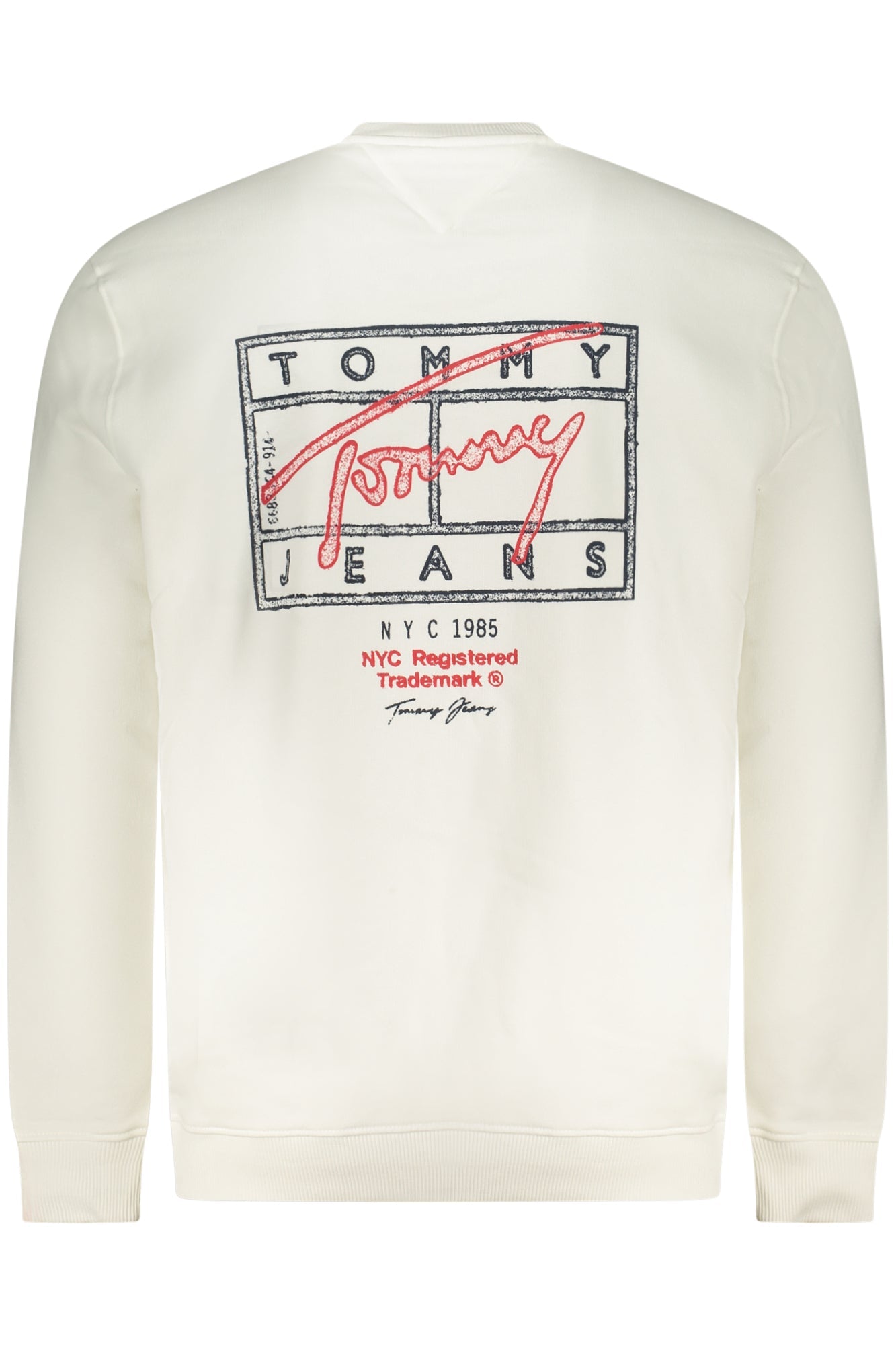 TOMMY HILFIGER FELPA SENZA ZIP UOMO BIANCO - Grandi Firme Lab
