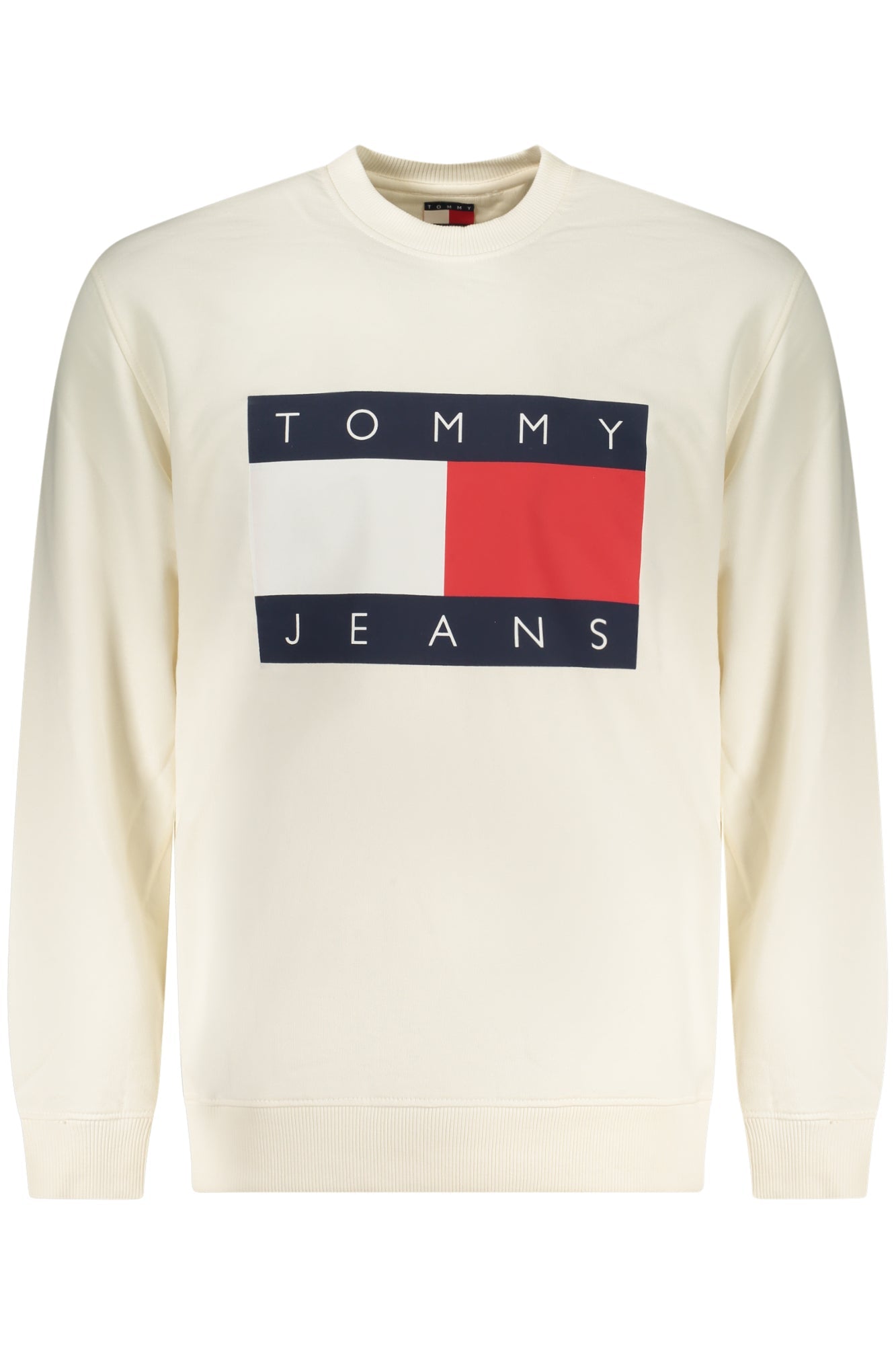 TOMMY HILFIGER FELPA SENZA ZIP UOMO BIANCO - Grandi Firme Lab