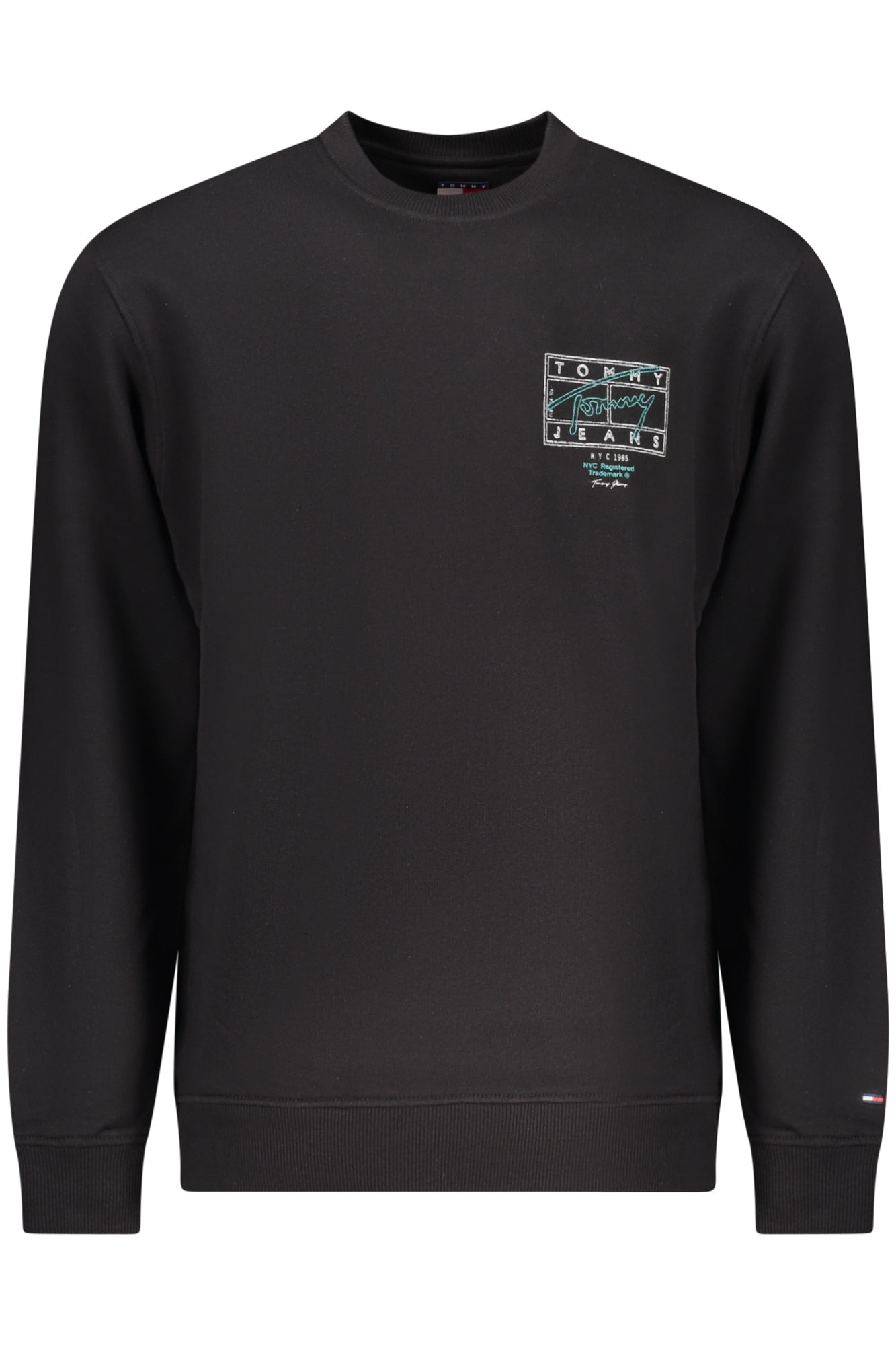 TOMMY HILFIGER FELPA SENZA ZIP UOMO NERO - Grandi Firme Lab