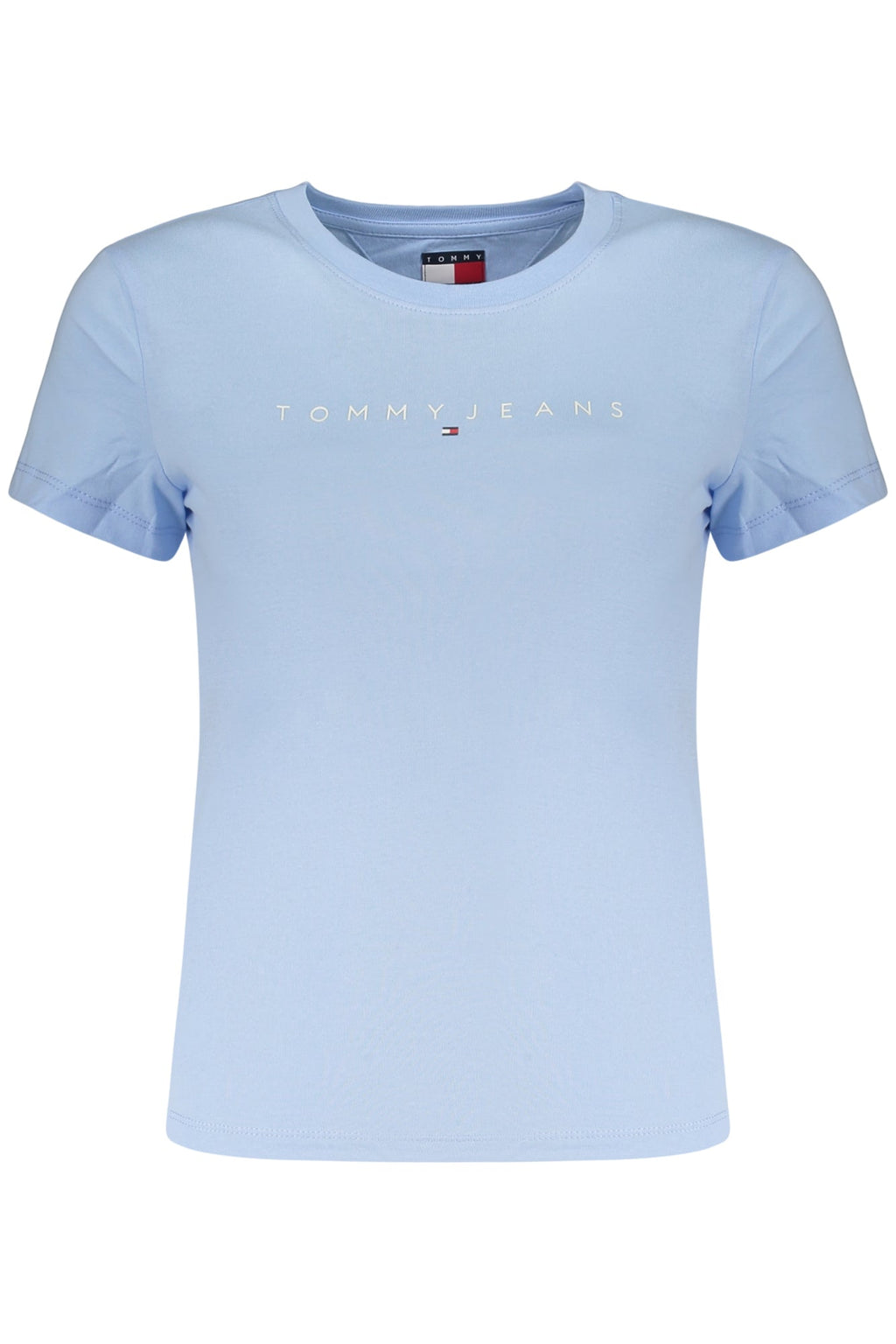 TOMMY HILFIGER T-SHIRT MANICHE CORTE DONNA AZZURRO - Grandi Firme Lab