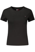TOMMY HILFIGER T-SHIRT MANICHE CORTE DONNA NERO - Grandi Firme Lab