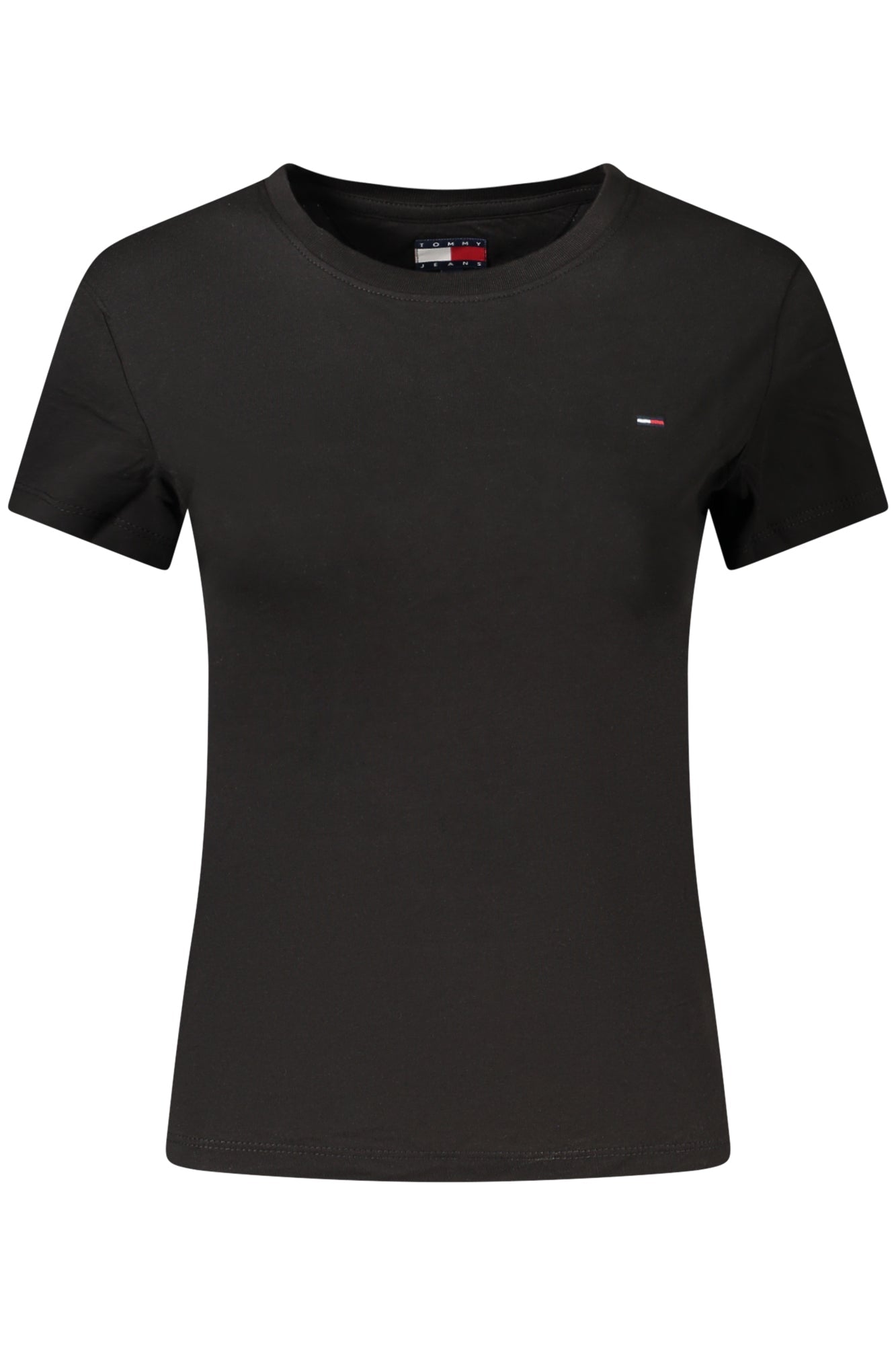 TOMMY HILFIGER T-SHIRT MANICHE CORTE DONNA NERO - Grandi Firme Lab