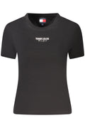 TOMMY HILFIGER T - SHIRT MANICHE CORTE DONNA NERO - Grandi Firme Lab