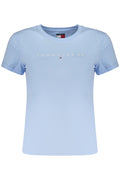 TOMMY HILFIGER T-SHIRT MANICHE CORTE DONNA AZZURRO