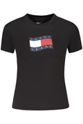 TOMMY HILFIGER T-SHIRT MANICHE CORTE DONNA NERO