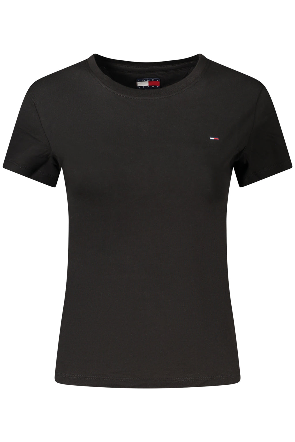 TOMMY HILFIGER T-SHIRT MANICHE CORTE DONNA NERO
