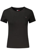 TOMMY HILFIGER T-SHIRT MANICHE CORTE DONNA NERO