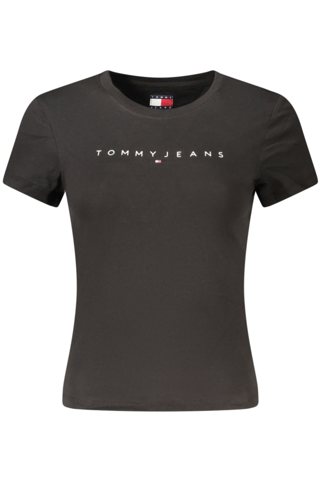 TOMMY HILFIGER T-SHIRT MANICHE CORTE DONNA NERO