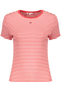 TOMMY HILFIGER T-SHIRT MANICHE CORTE DONNA ROSSO