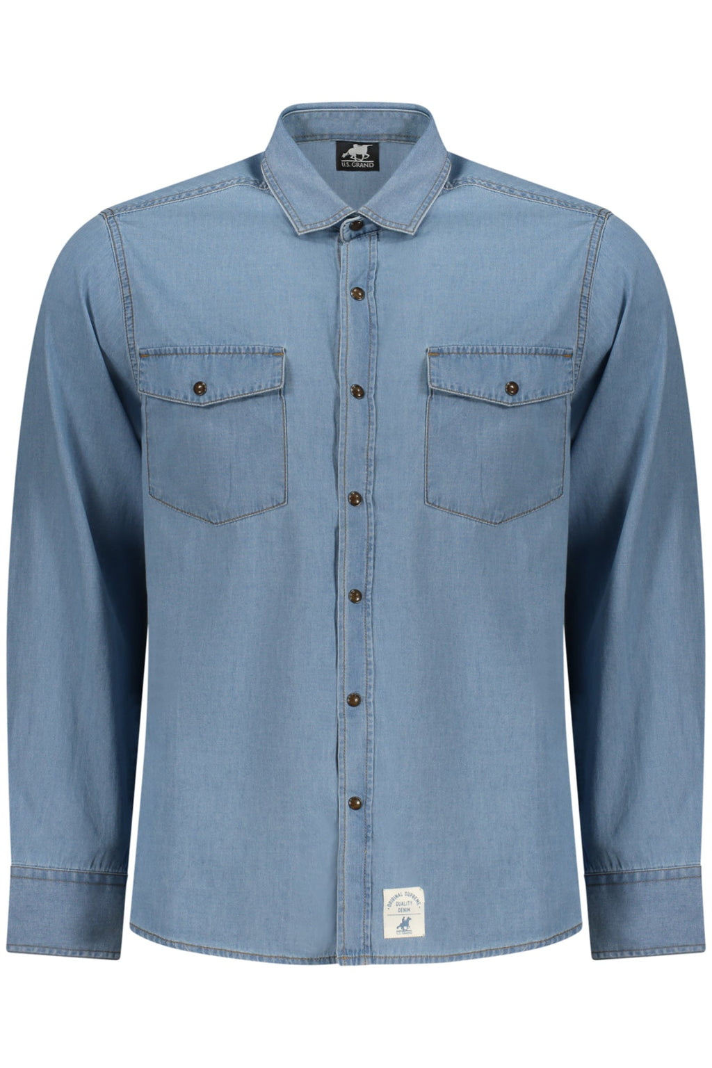 U.S. GRAND CAMICIA MANICHE LUNGHE UOMO AZZURRO - Grandi Firme Lab