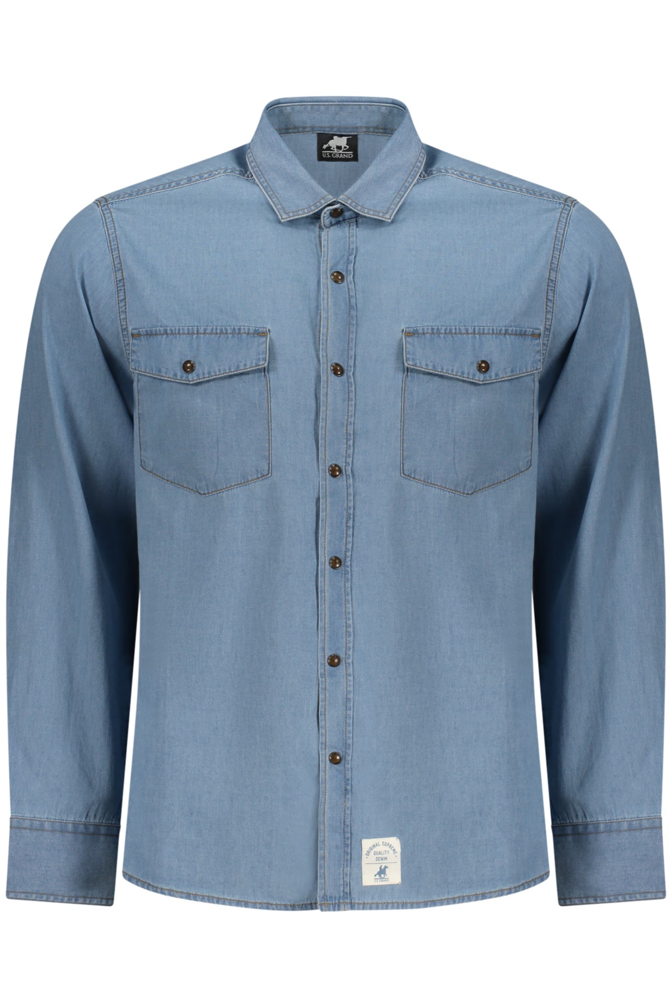 U.S. GRAND CAMICIA MANICHE LUNGHE UOMO AZZURRO - Grandi Firme Lab