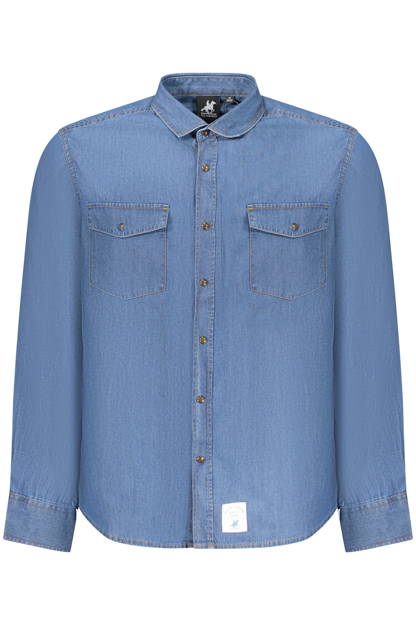 U.S. GRAND CAMICIA MANICHE LUNGHE UOMO BLU - Grandi Firme Lab