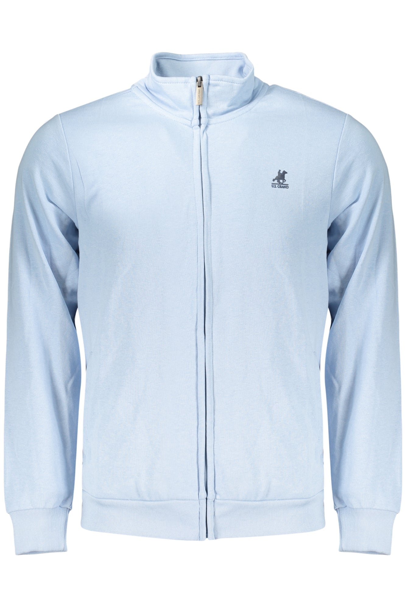U.S. GRAND FELPA CON ZIP UOMO AZZURRO - Grandi Firme Lab
