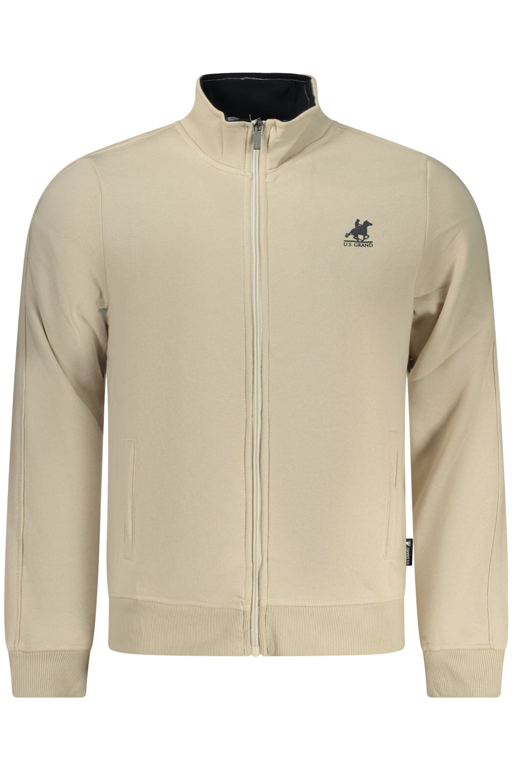 U.S. GRAND FELPA CON ZIP UOMO BEIGE - Grandi Firme Lab