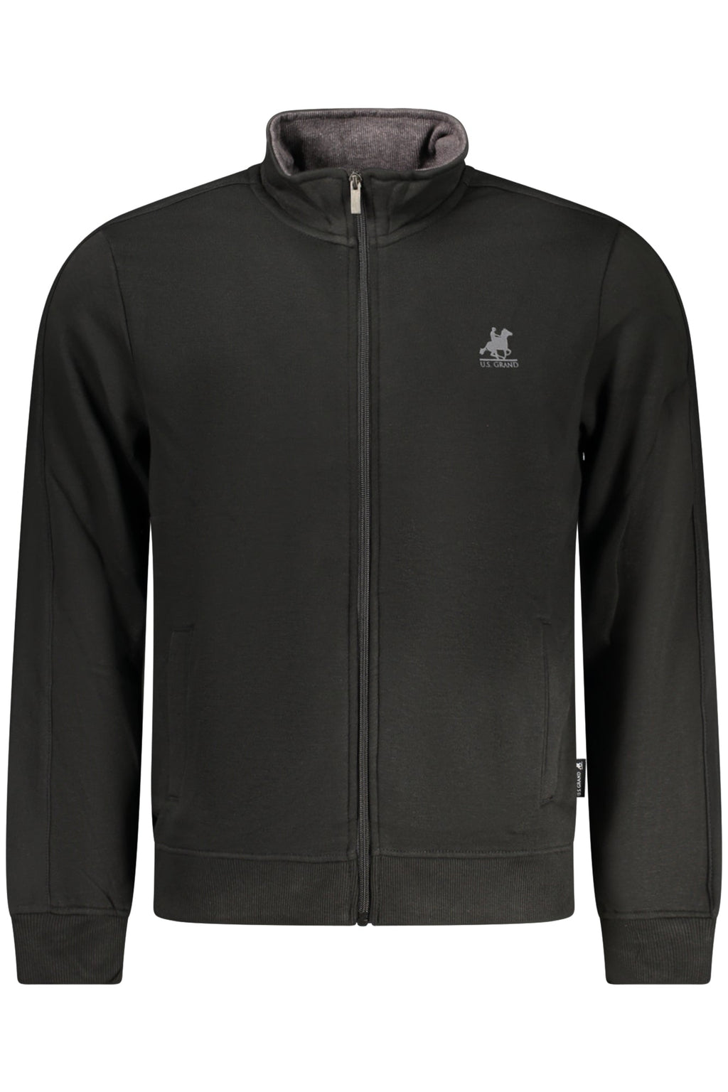 U.S. GRAND FELPA CON ZIP UOMO NERO - Grandi Firme Lab