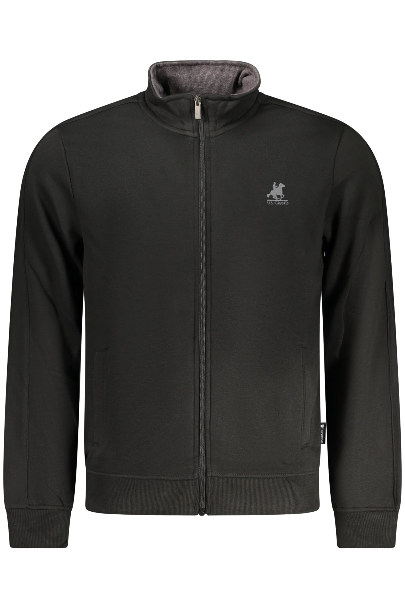 U.S. GRAND FELPA CON ZIP UOMO NERO - Grandi Firme Lab