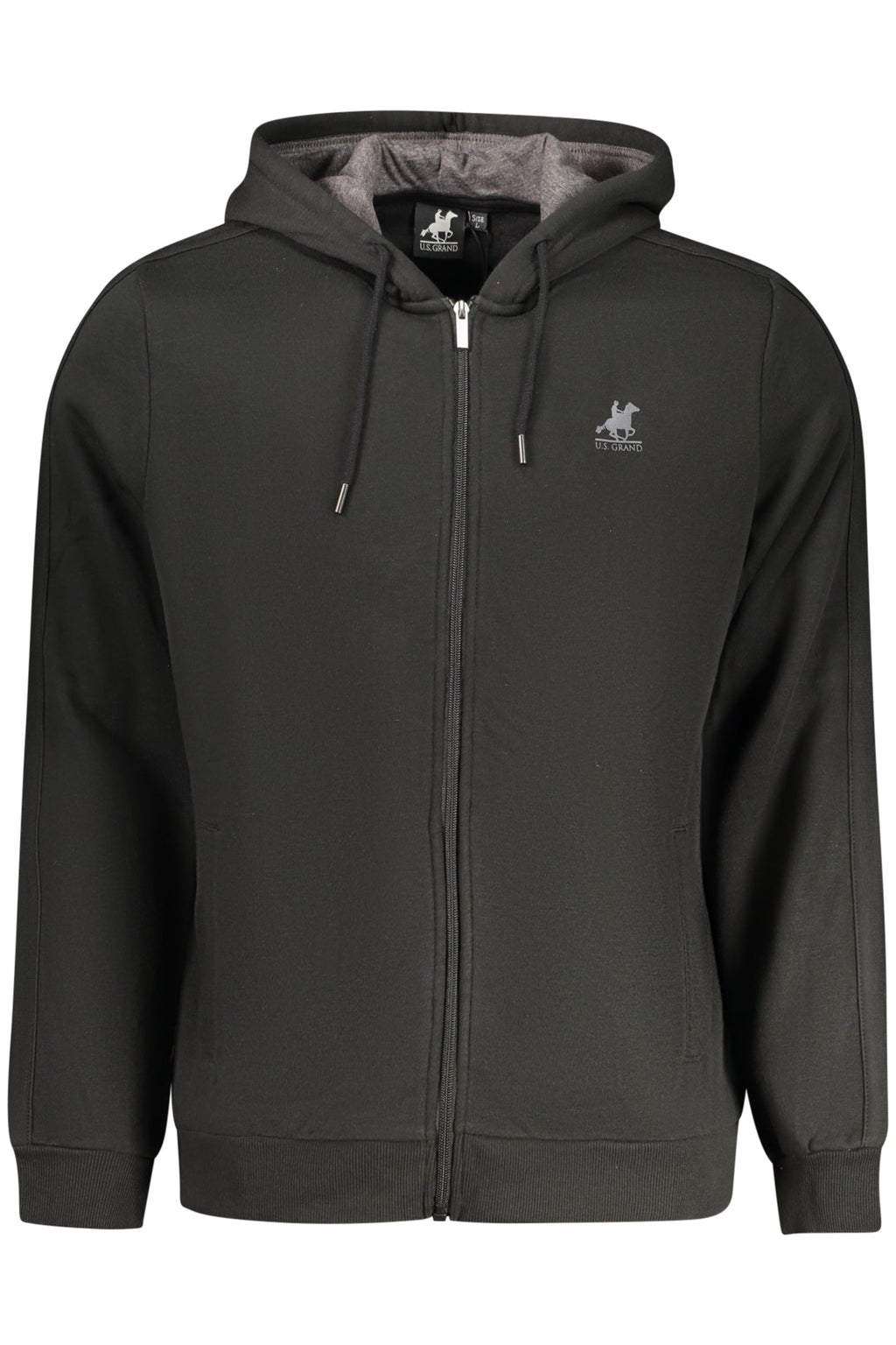 U.S. GRAND FELPA CON ZIP UOMO NERO - Grandi Firme Lab