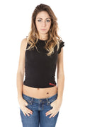 ZUELEMENTS T - SHIRT MANICHE CORTE DONNA NERO - Grandi Firme Lab